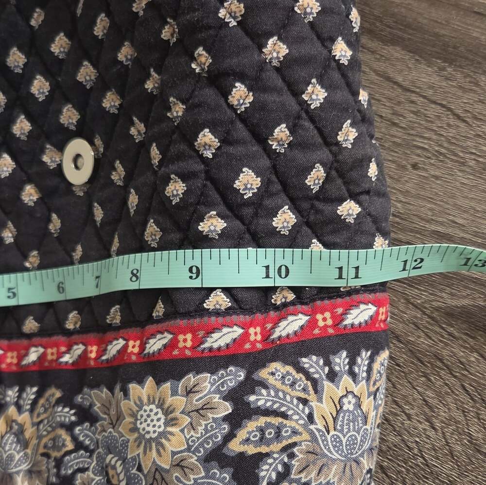 Vtg Vera Bradley Minil Drawstring Backpack "Classic Black" Retired 100% Cotton - Picture 7 of 8